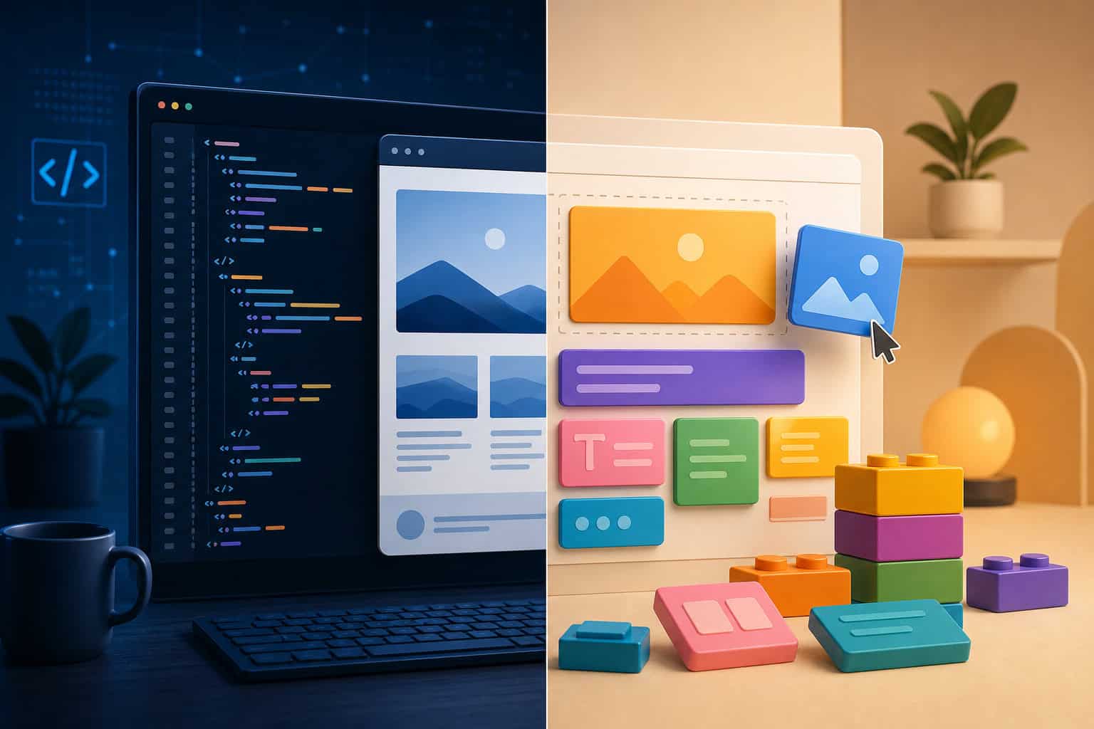 WordPress vs drag-and-drop builders comparison